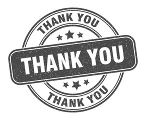 thank you stamp. thank you label. round grunge sign