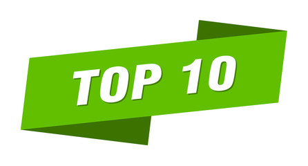 top 10 banner template. top 10 ribbon label sign