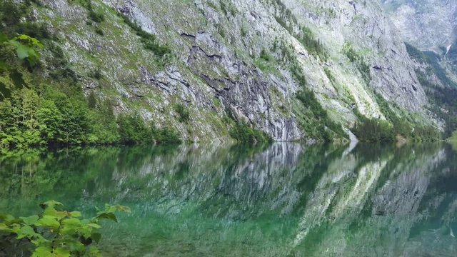Obersee lake. Summer landscape K&ouml;nigssee in Berchtesgadener Land, Germany