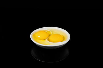 egg on a black background