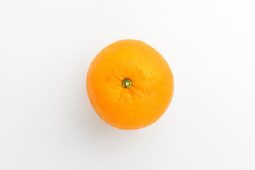Fresh oranges on white background