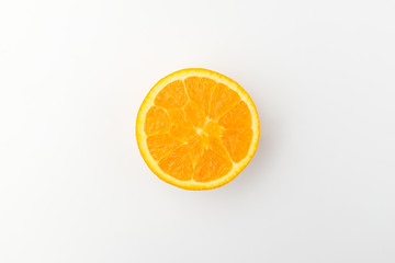 Fresh oranges on white background