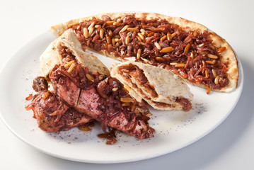 Arabic food.Rice and mutton.