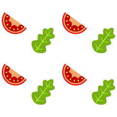 Tomatoes and salad background