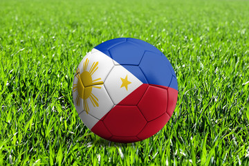 Philippines Flag on Soccer Ball