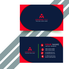 Modern business card design . double sided business card design template . flat orange business card inspiration