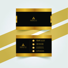 Business card in modern luxury style black and gold color