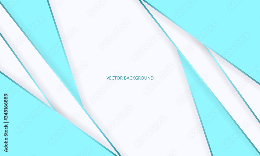 Poster modern luxury white abstract background with blue and turquoise light lines and shadows. design mode