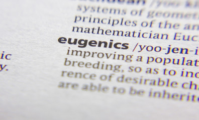 Eugenics word or phrase in a dictionary.