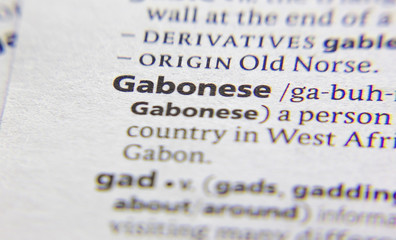 Gabonese word or phrase in a dictionary.