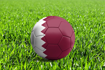 Qatar Flag on Soccer Ball