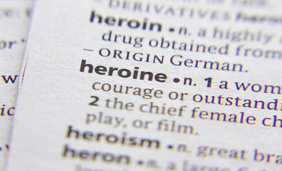 Heroine word or phrase in a dictionary.