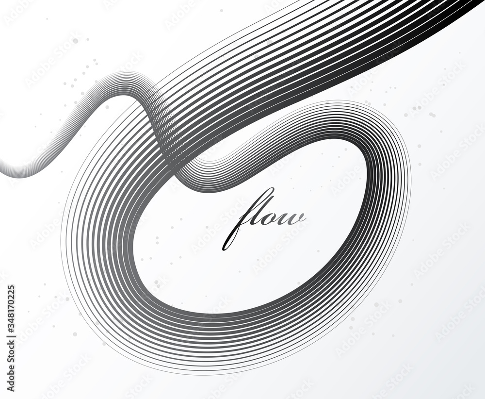 Poster elegant grey lines vector dimensional abstract background, 3d dynamic curve stripes in motion beauti