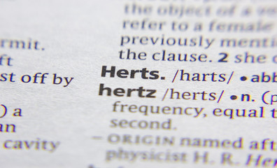 Herts. word or phrase in a dictionary.
