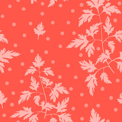 Fototapeta na wymiar Seamless pattern with parsley. Background. Hand drawn sketch style. Ornament. Textile print.