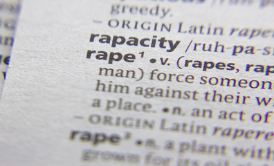 Rape word or phrase in a dictionary.