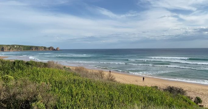 4k video of Eagles Nest beach at Inverloch Victoria Australia.