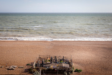 house made of sea shells on Brighton beach