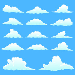 Set of Clouds Vector Illustration