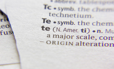 Te word or phrase in a dictionary.