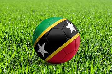 Saint Kitts and Nevis Flag on Soccer Ball