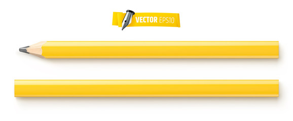 Crayons de charpentier vectoriels sur fond blanc