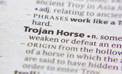 Trojan Horse word or phrase in a dictionary.