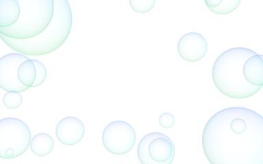 Light blue colored background with purple bubbles. Wallpaper, texture purple balloons. 3D illustration