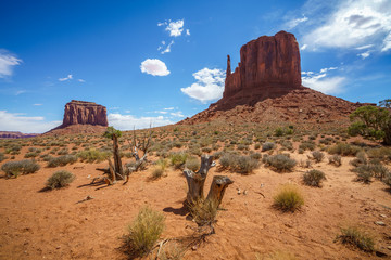 hiking the wildcat trail in the monument valley, usa