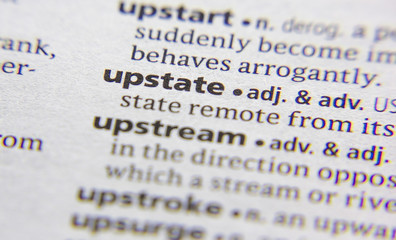 Upstate word or phrase in a dictionary.