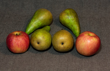 Still life with apples and pears