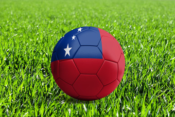 Samoa Flag on Soccer Ball