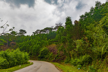 Fototapeta na wymiar Mountains, hills and jungle landscapes in Vietnam