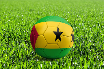 Sao Tome and Principe Flag on Soccer Ball