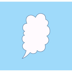 Cloud speech bubble. Clouds textbox for communication, comment and message template.