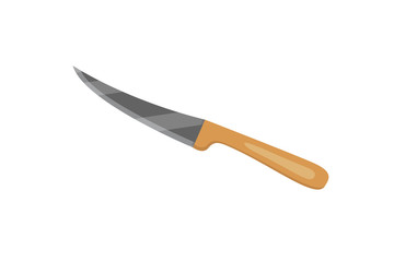 Vector knive for butcher shop. Kitchen knive Utensil for cooking.