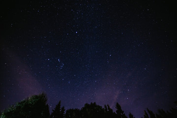 Fototapeta na wymiar Starry Night Sky in remote Camp in the Western Cape of South Africa. 