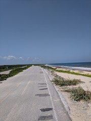 road in cozumel by the coast