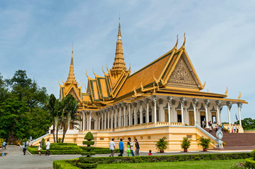 Naklejka premium The Throne Hall in the Royal Palace of Cambodia in Phnom Penh