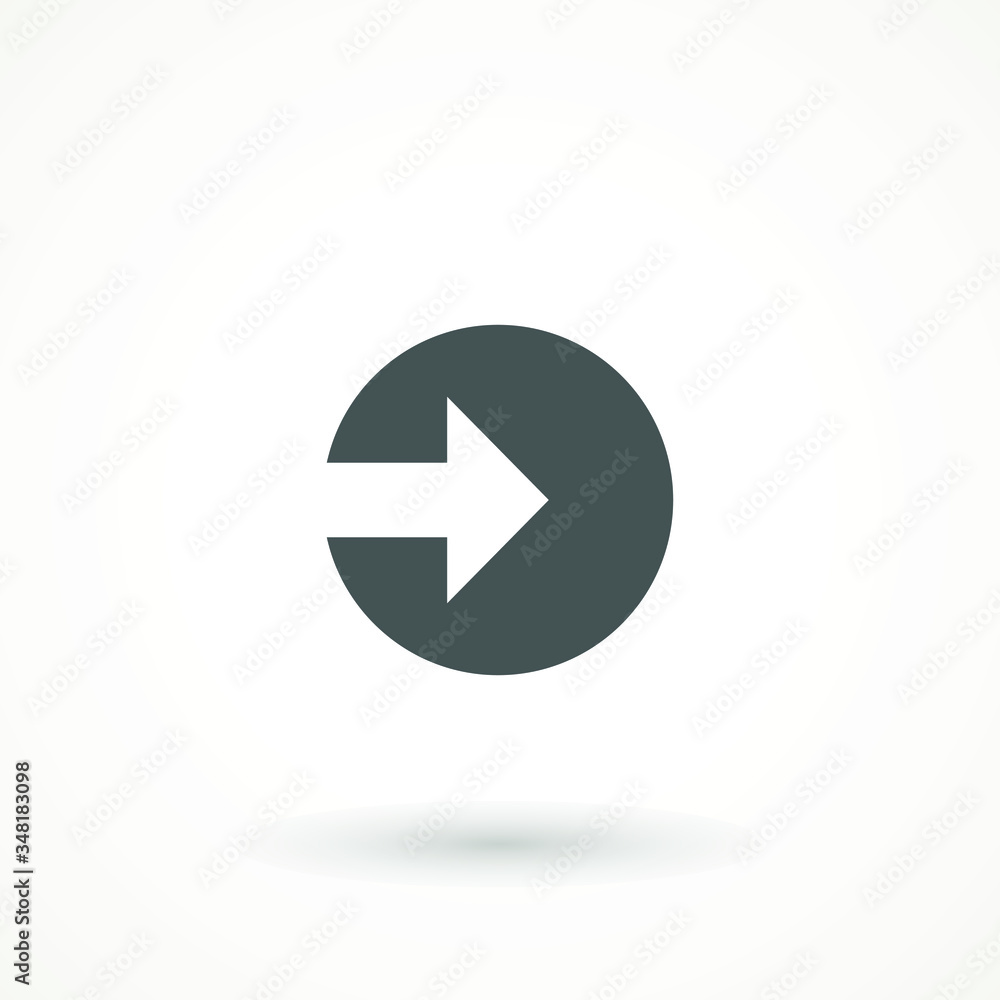 Poster emergency exit icon vector logout and output, outlet, out symbol. isolated of flat style safe condit