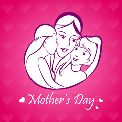 Happy Mother's Day celebration greetings background template design for banner or card in vector