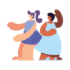 women talking about topics of the day.