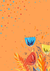 abstract background with flowers. seamless background with a summer flower