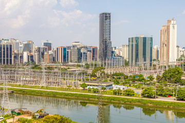 Fototapeta na wymiar View of Sao Paulo and the river, Brazil