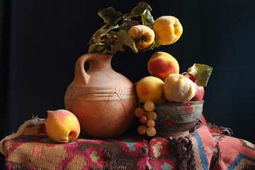 still life 
depiction of inanimate objects in the visual arts, in contrast to portraiture, genre ...