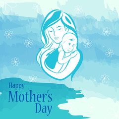 Happy Mother's Day celebration greetings background template design for banner or card in vector