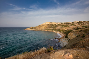 Fototapeta na wymiar Aerial view of nature landscape. Mediterranean sea. Malta island
