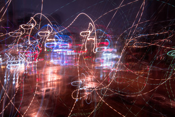 long exposure abstract background at night