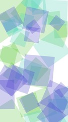 Multicolored translucent hexagons on white background. Vertical image orientation. 3D illustration