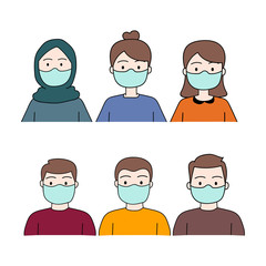 People wearing medical mask